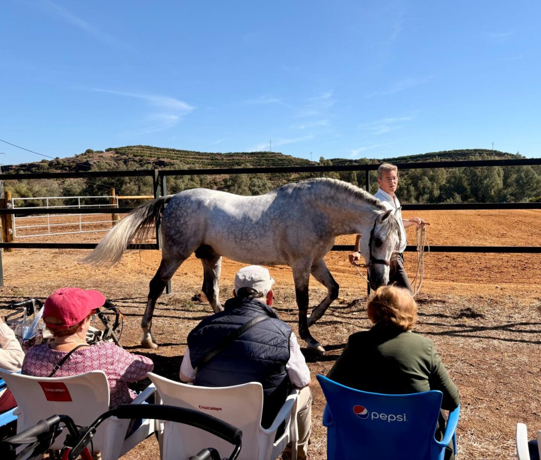Una quincena de residentes de la San Juan de Dios de Cádiz participa en una jornada de equinoterapia en Cantillana